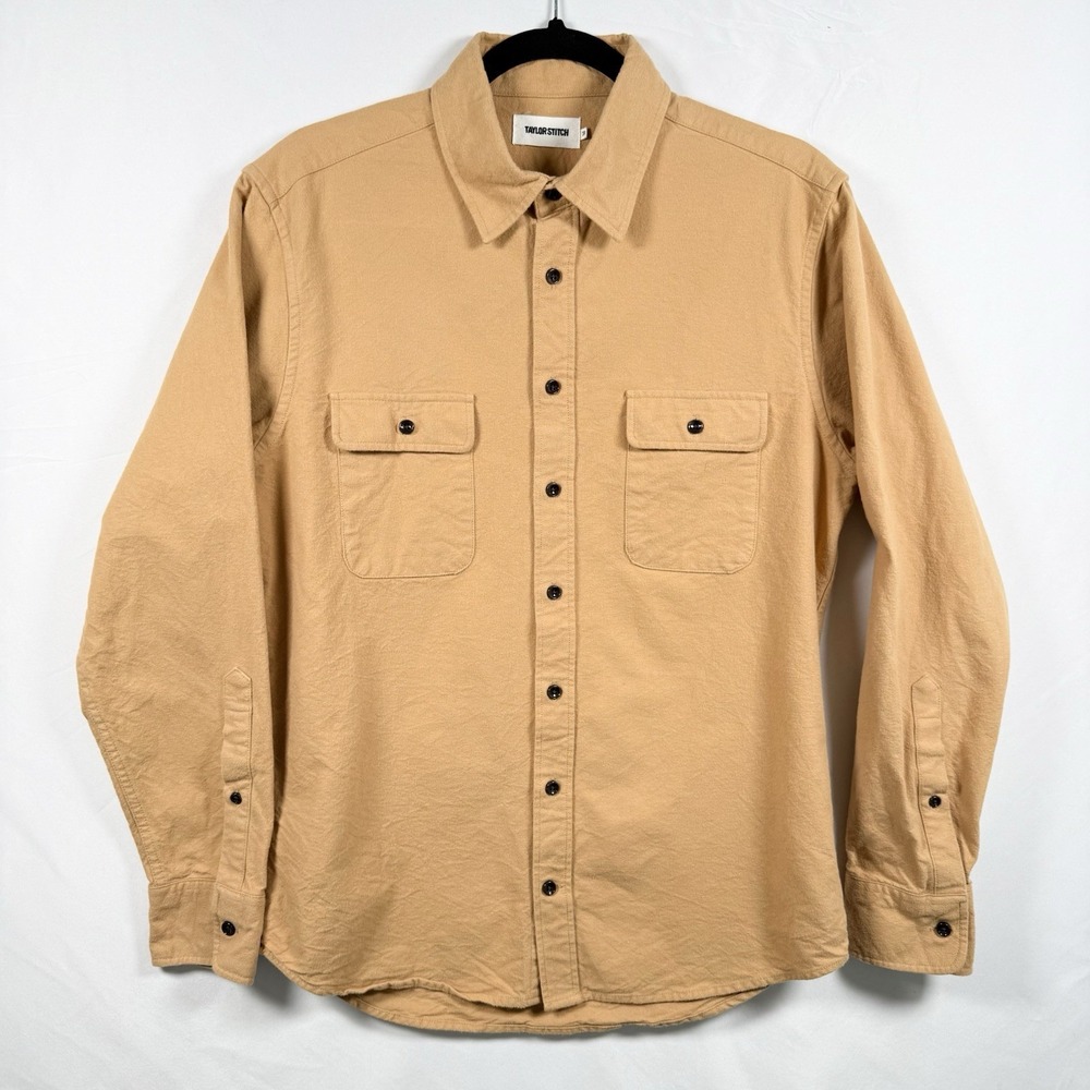 Taylor Stitch Yosemite Chamois Flannel Shirt 38 Yellow Worewear Chore Button